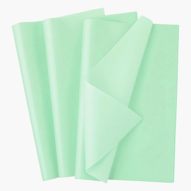 Ethanberg 60 Sheets Gift Wrapping Tissue Paper Bulk, Mint Green Tissue Paper for Gift Bags, Decorative Art Papers for DIY Crafts Wedding Birthday Baby Showers Holiday Party Decor, 20x14 Inches - Image 1